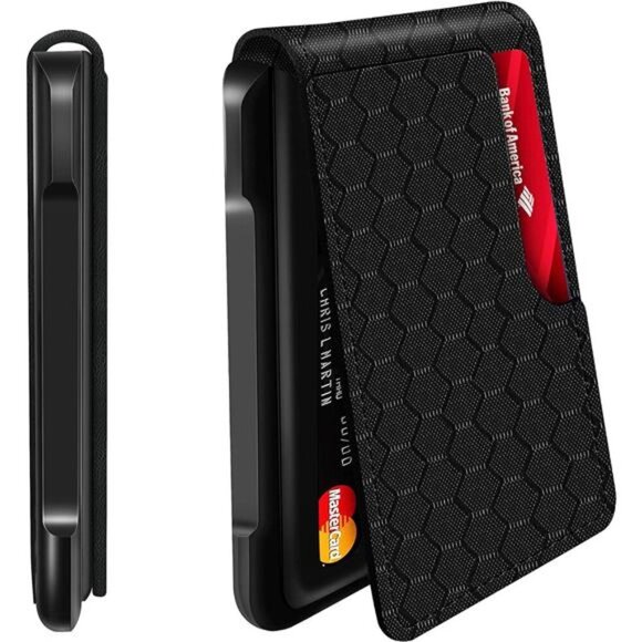 Mens Wallet Tactical Bifold Wallets for Men Metal RFID Blocking Aluminum Holder - Picture 1 of 7